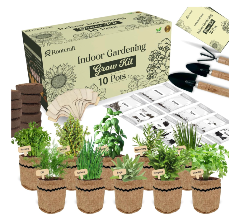RootCraft 10 Herb Garden Planter Indoor Kit: A Compact Green Oasis for Your Kitchen